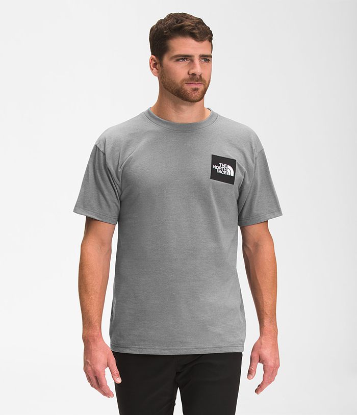 Camiseta The North Face Hombre Gris Manga Corta Heavyweight Box 81549PSKN